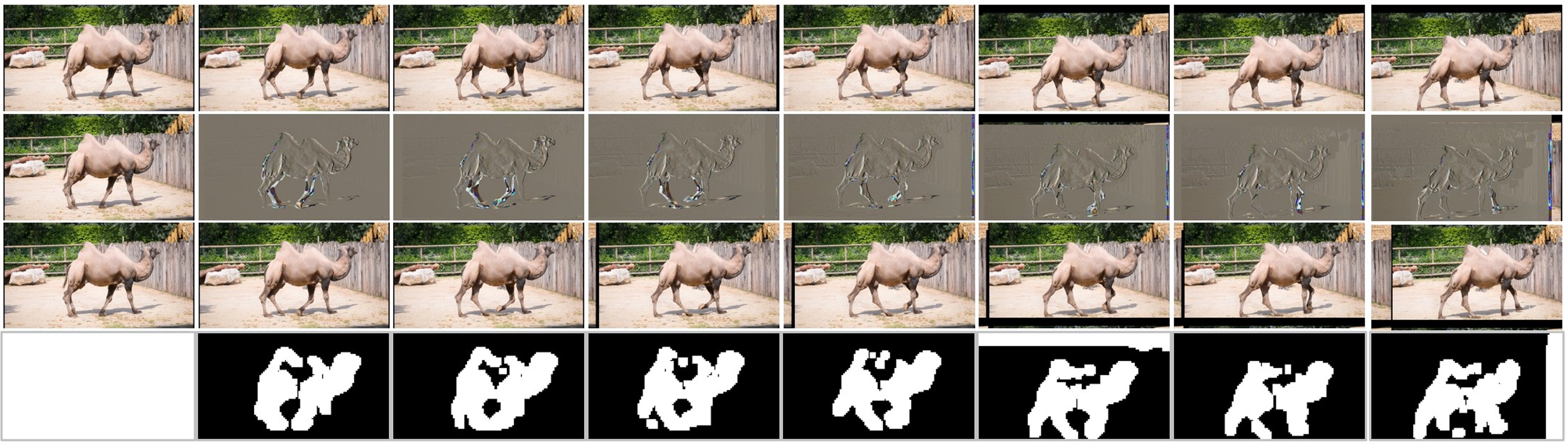 MotionDeltaCNN: Sparse CNN Inference of Frame Differences in Moving Camera Videos with Spherical Buffers and Padded Convolutions teaser